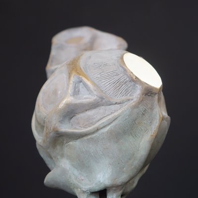 Détail patine blanche et lustrée