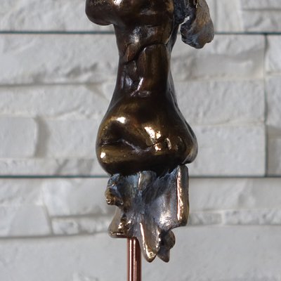 2/8 patine noir et blanc sur bronze poli